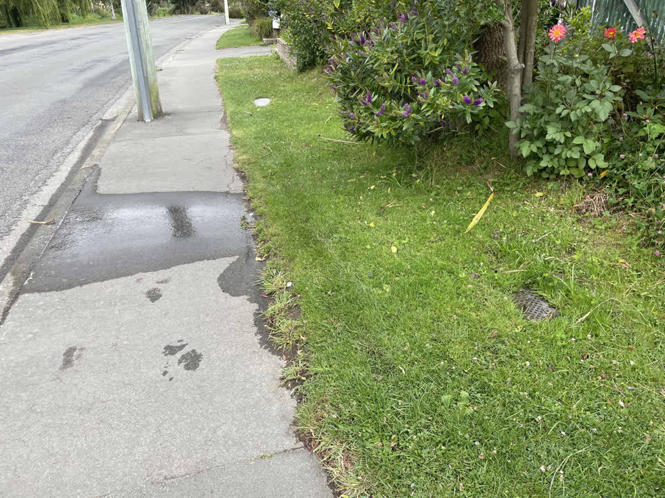 The photograph attached to this water leak report