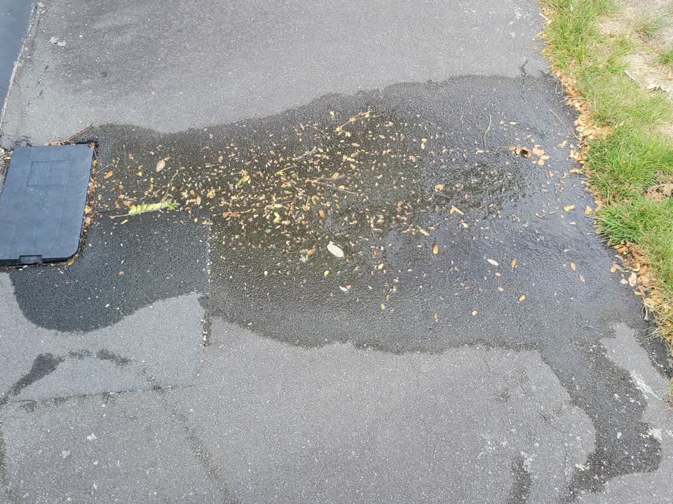 The photograph attached to this water leak report