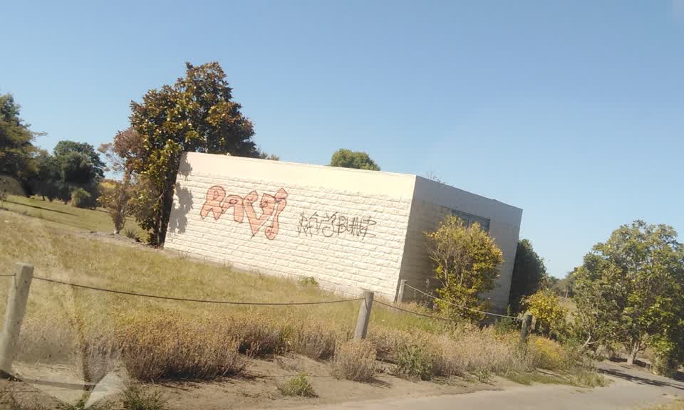 The photograph attached to this graffiti report