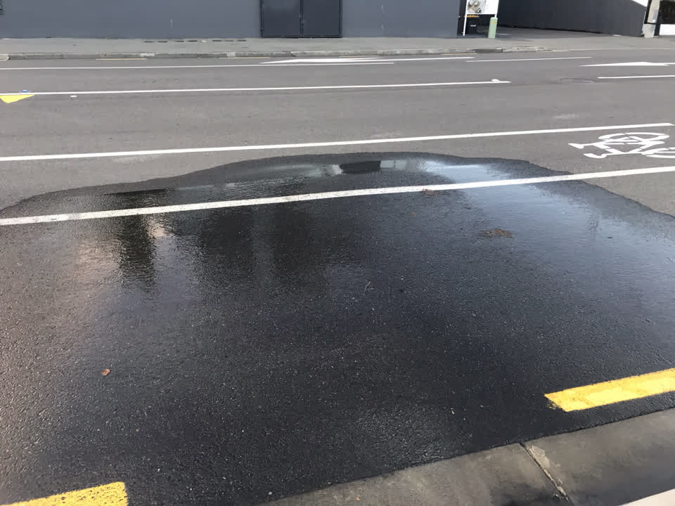 The photograph attached to this water leak report