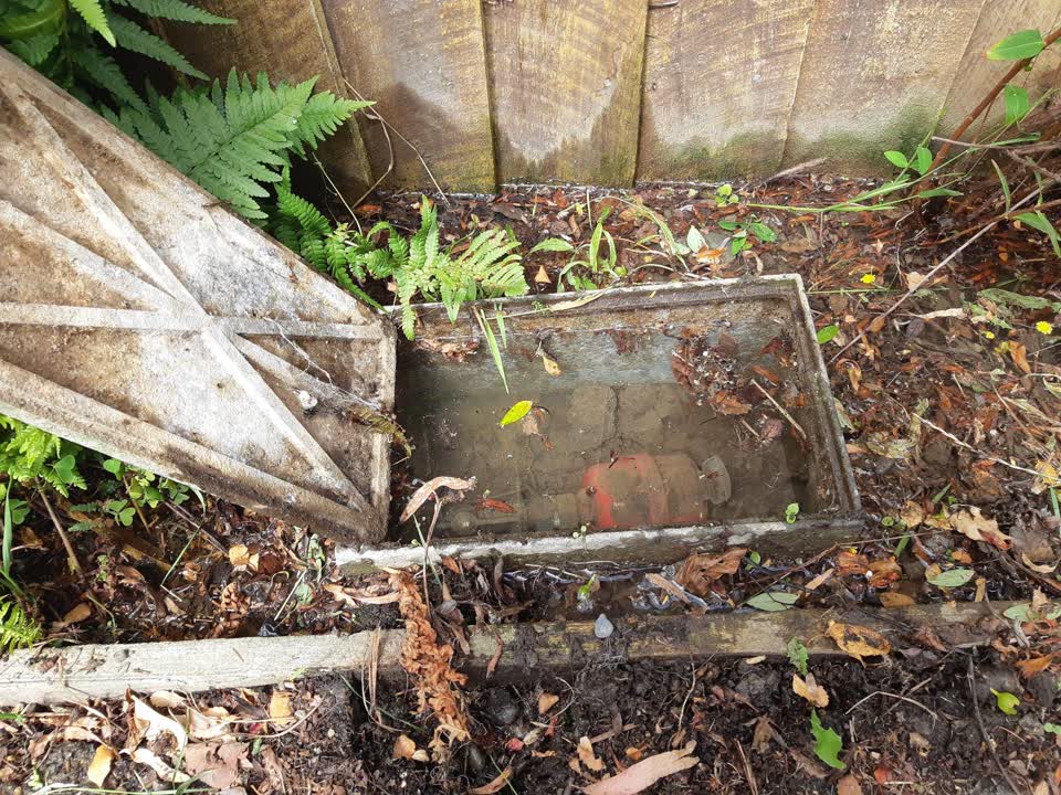 The photograph attached to this water leak report