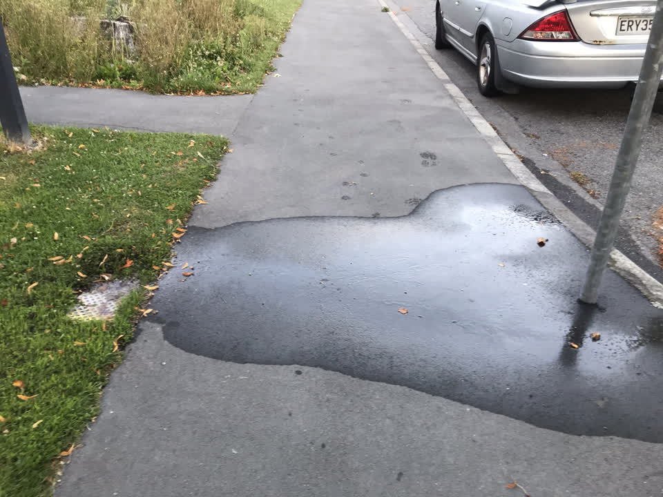 The photograph attached to this water leak report
