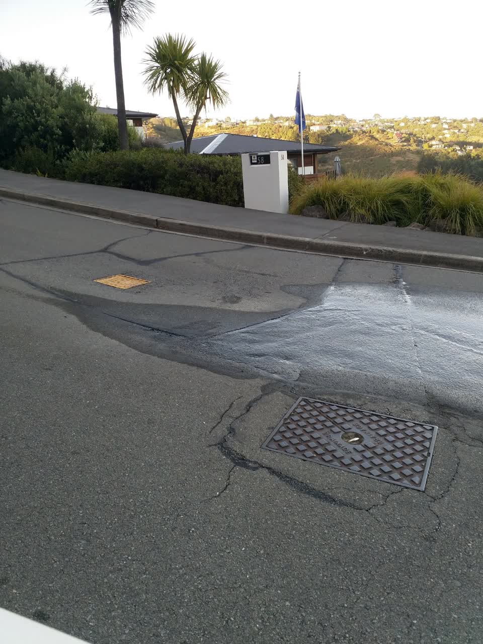 The photograph attached to this water leak report
