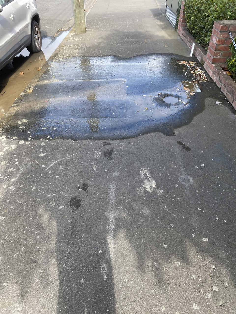 The photograph attached to this water leak report