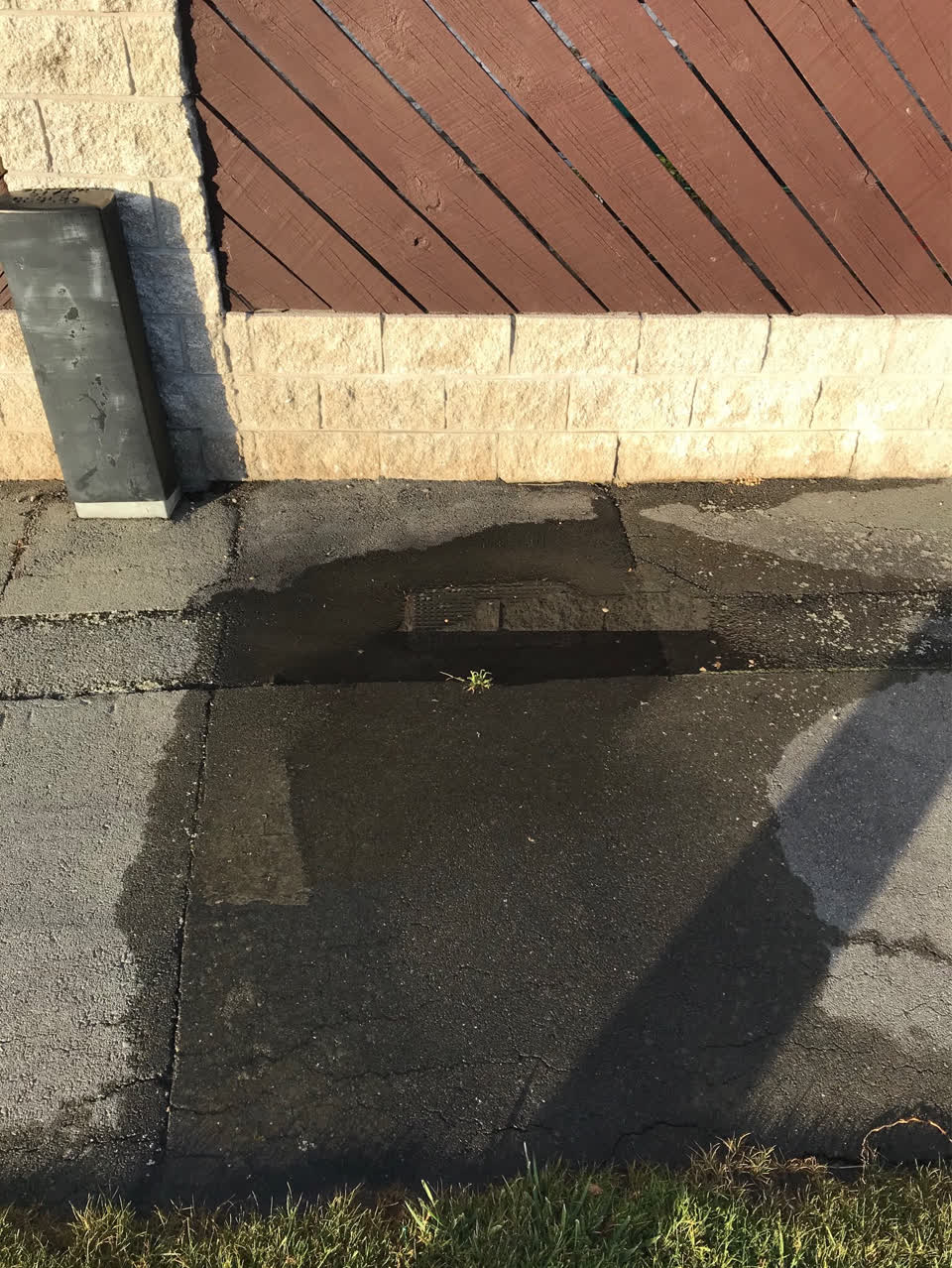 The photograph attached to this water leak report