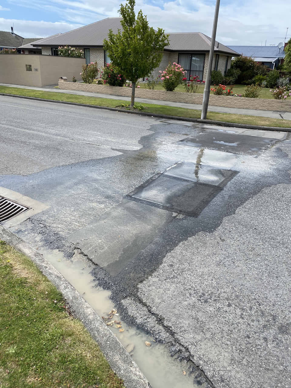 The photograph attached to this water leak report