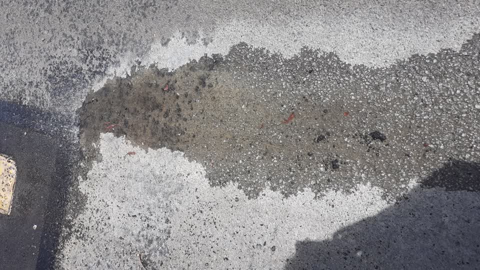 The photograph attached to this water leak report