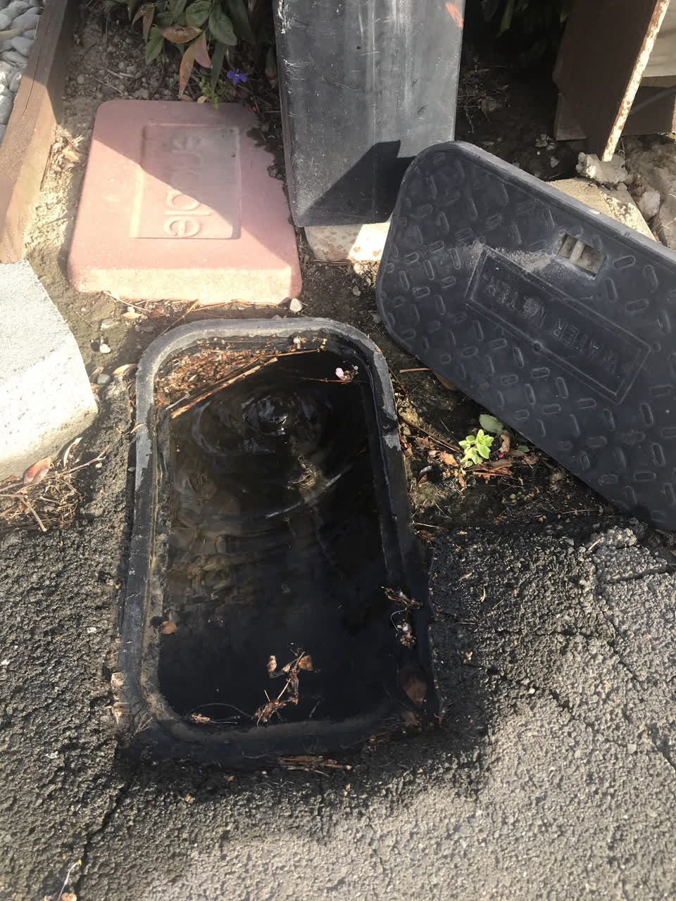 The photograph attached to this water leak report