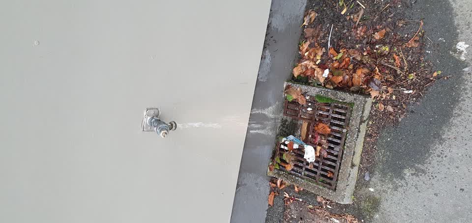 The photograph attached to this water leak report