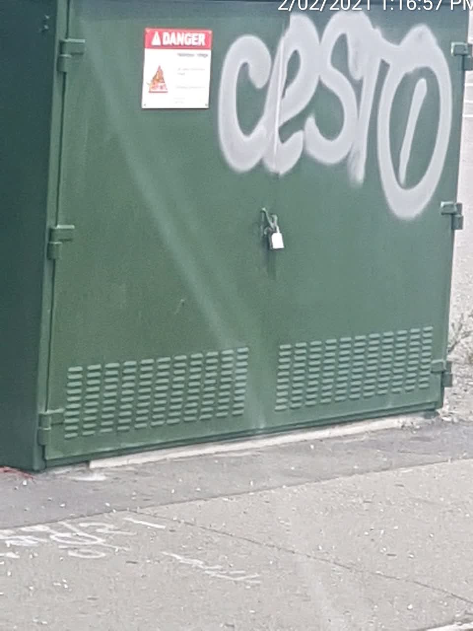 The photograph attached to this graffiti report