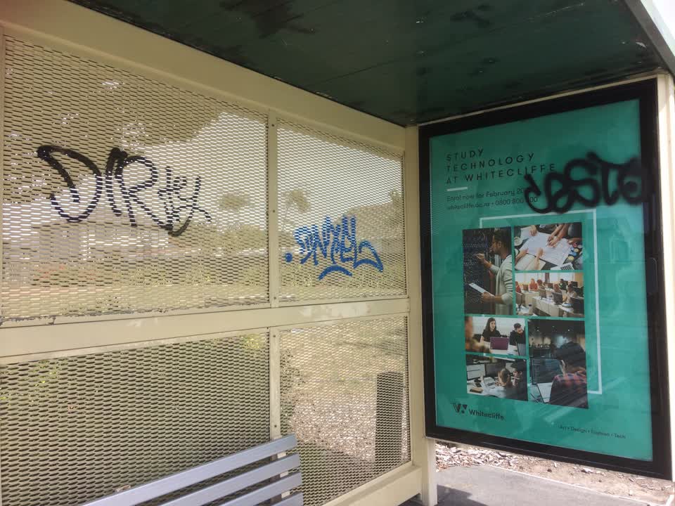The photograph attached to this graffiti report