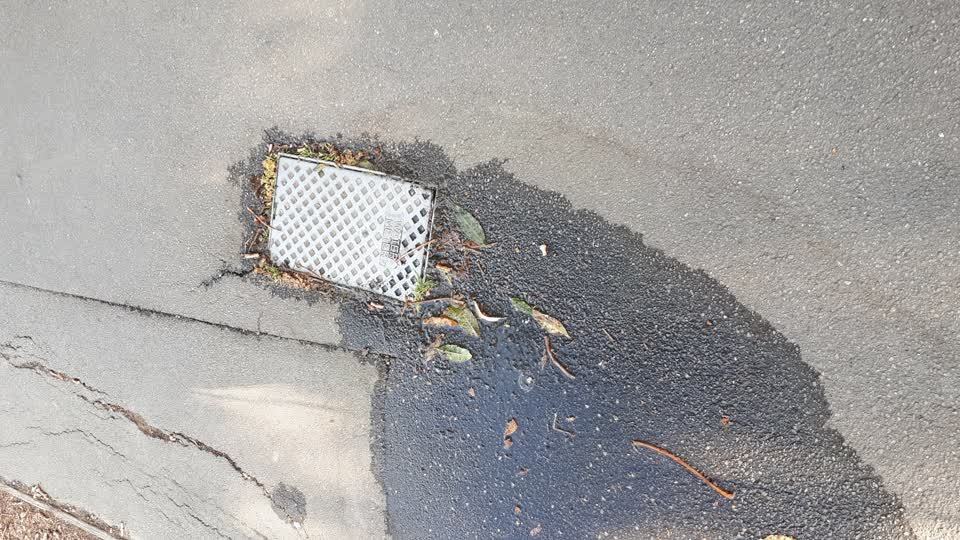 The photograph attached to this water leak report