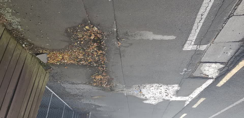 The photograph attached to this water leak report