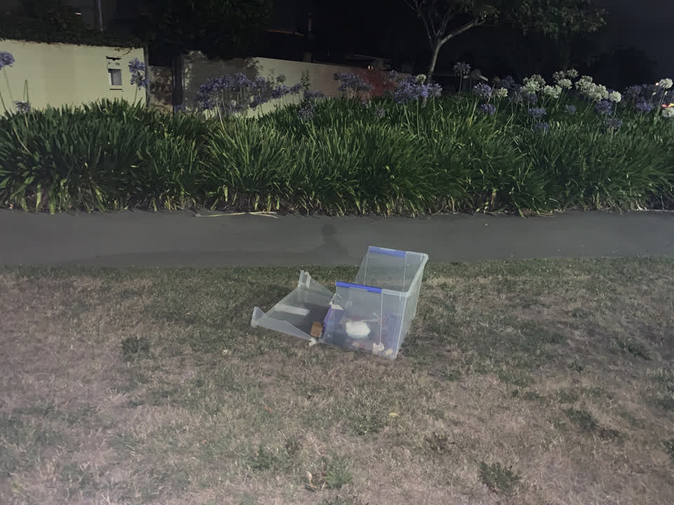 The photograph attached to this rubbish/recycling report