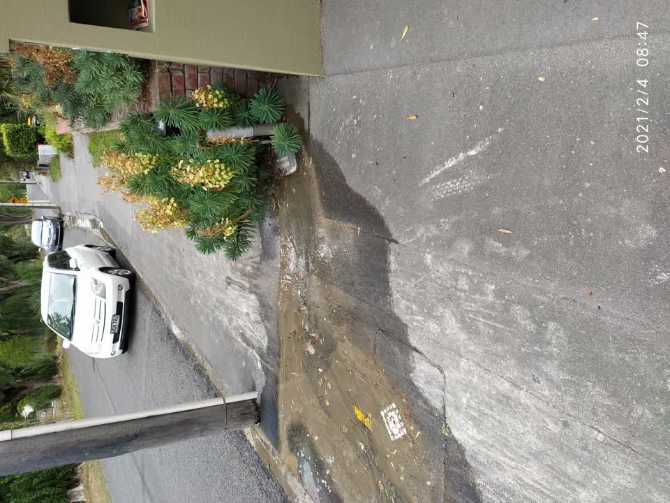 The photograph attached to this water leak report