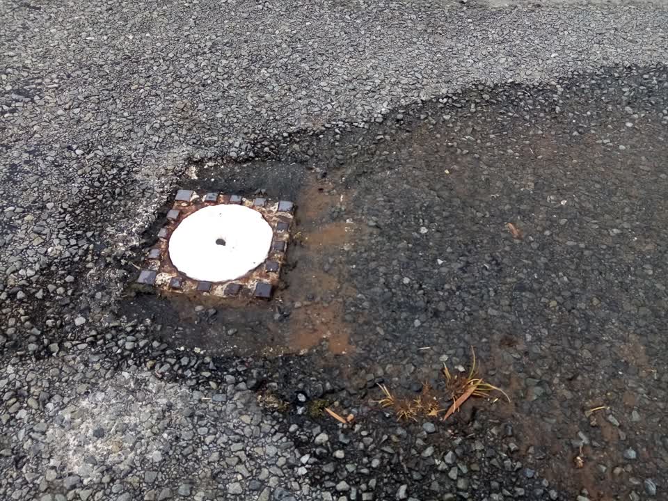 The photograph attached to this water leak report