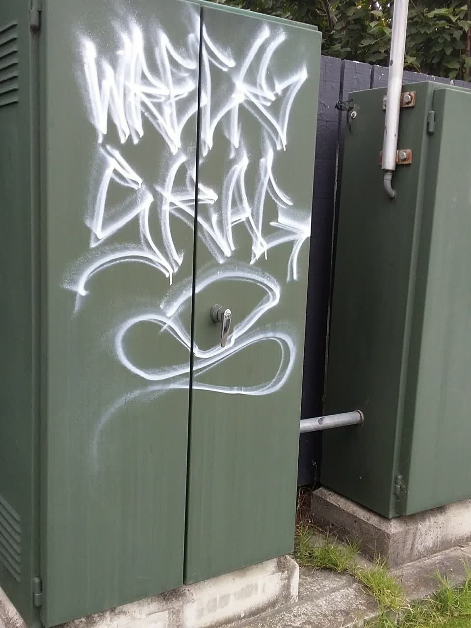 The photograph attached to this graffiti report