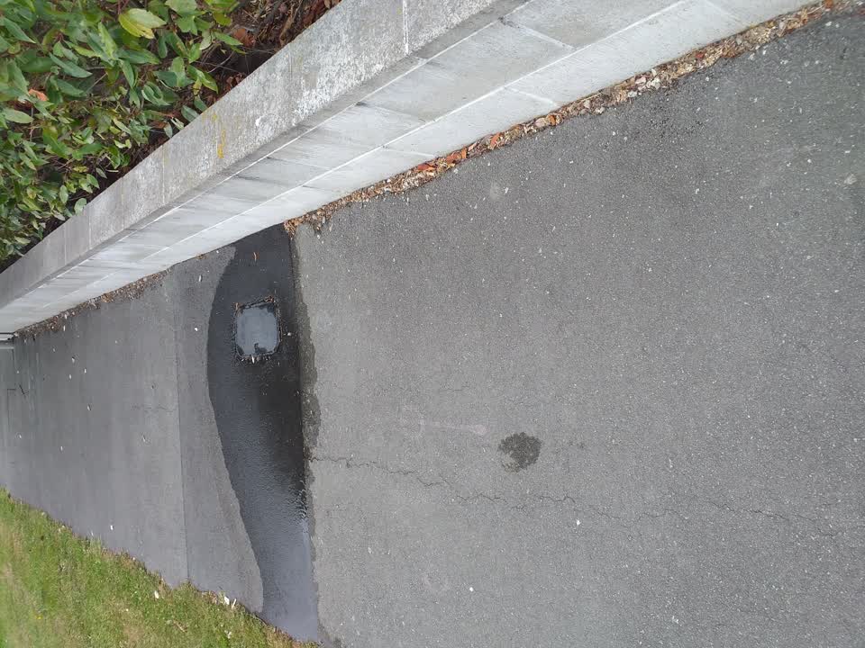 The photograph attached to this water leak report