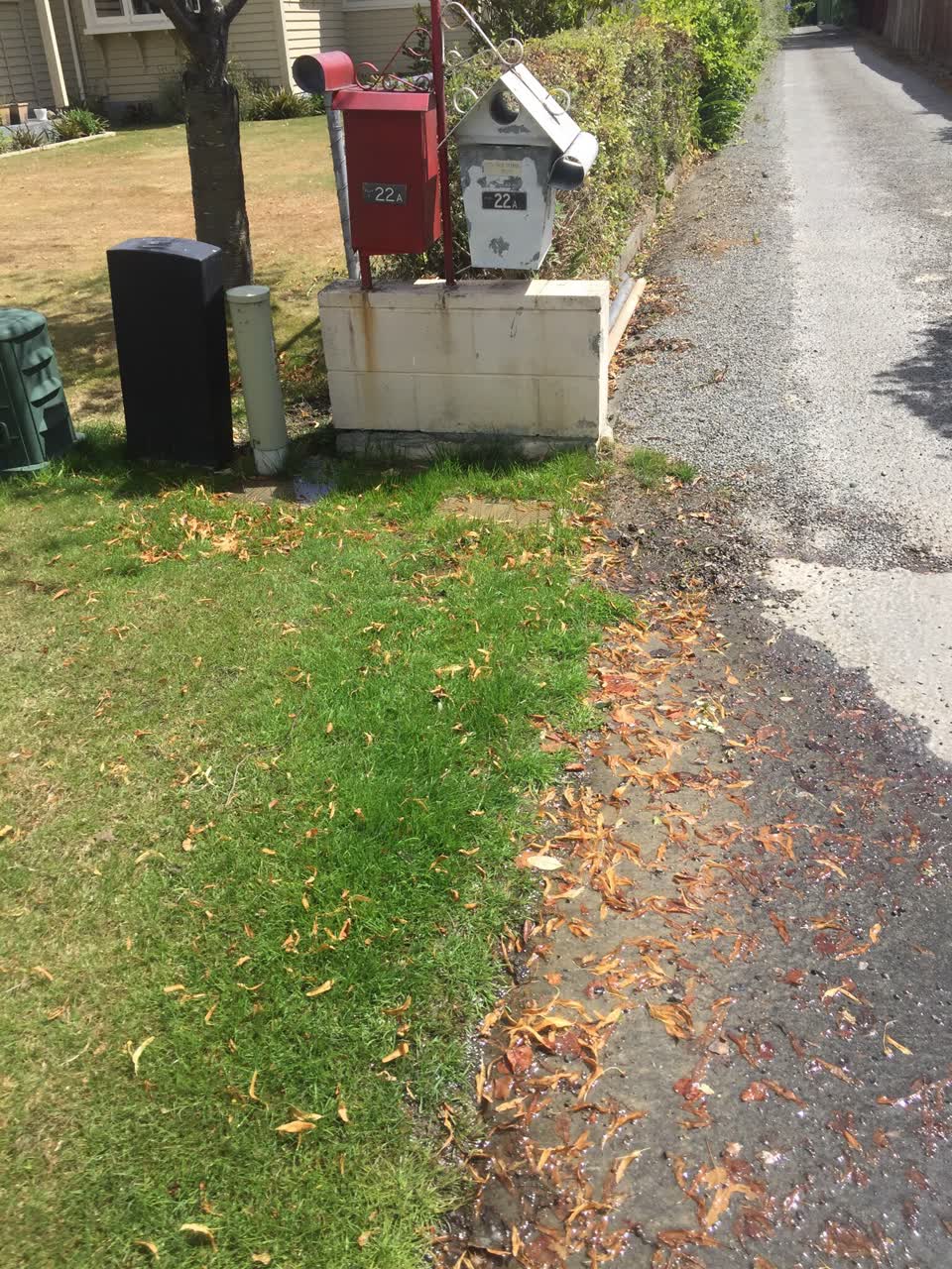 The photograph attached to this water leak report