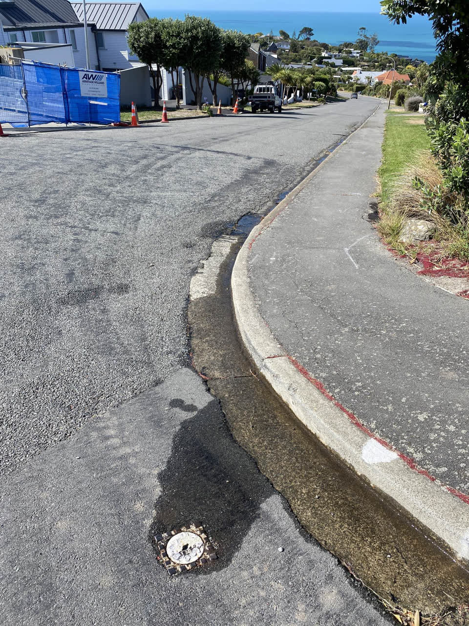 The photograph attached to this water leak report
