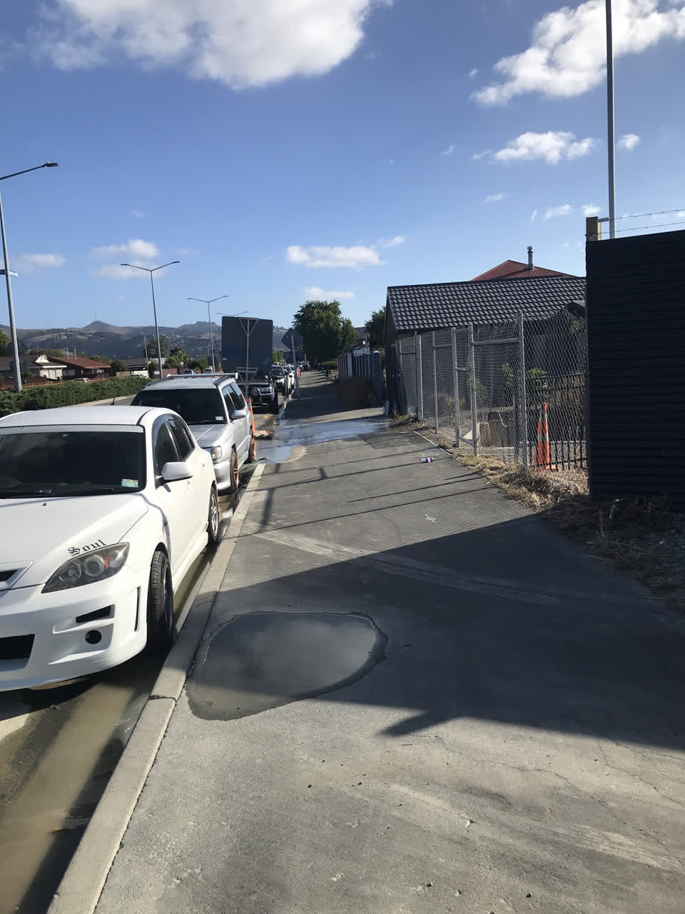 The photograph attached to this water leak report