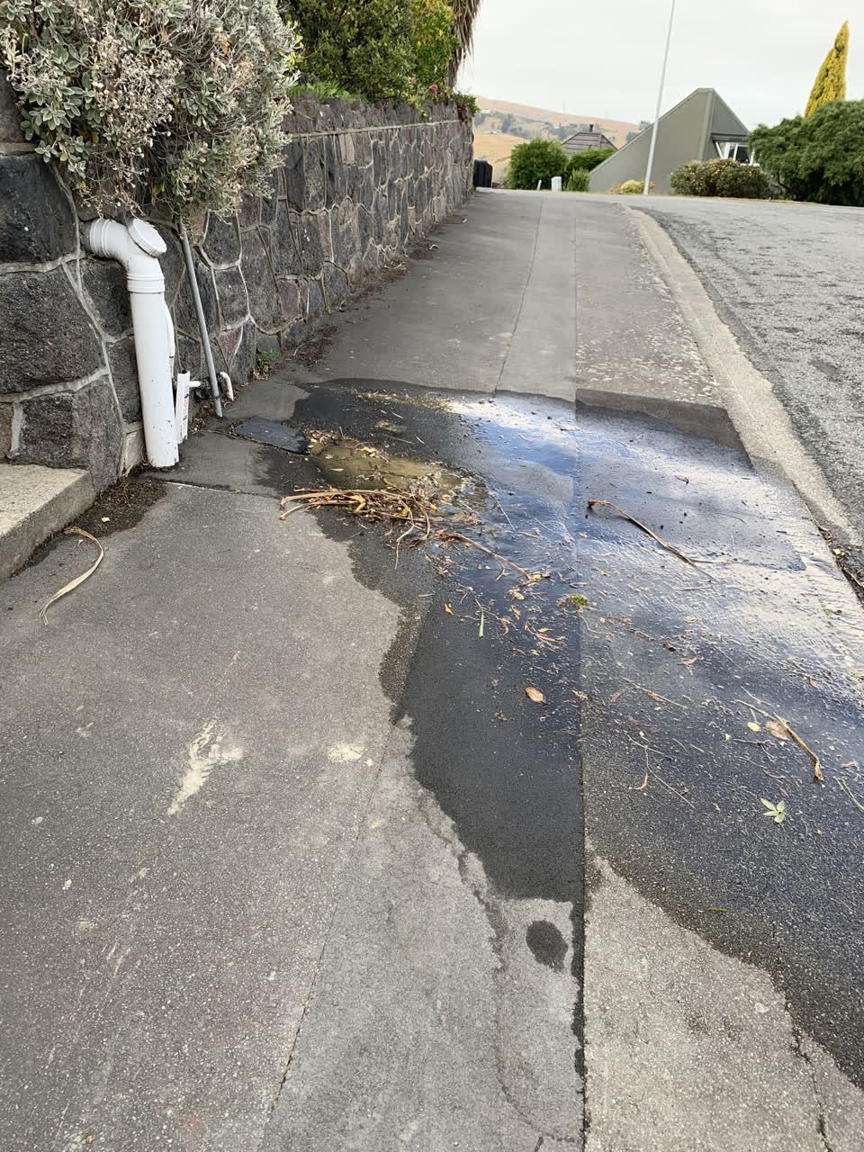 The photograph attached to this water leak report