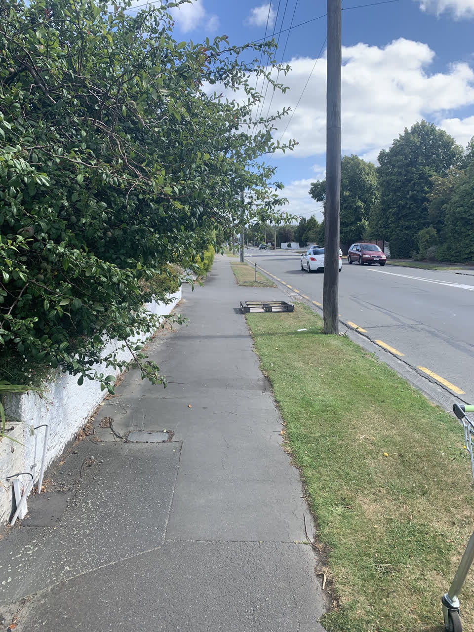 The photograph attached to this street light outage report