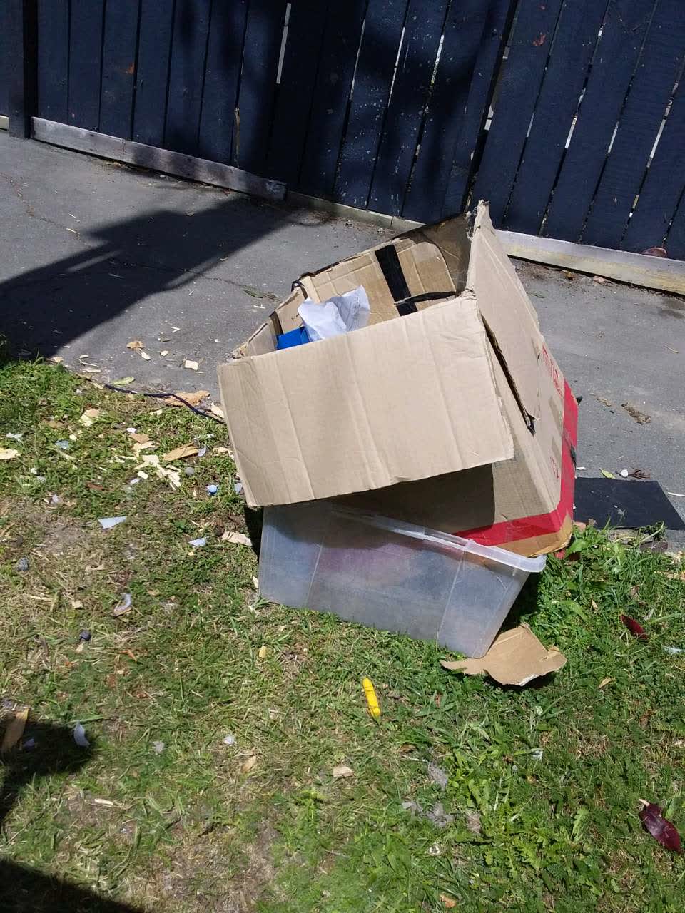 The photograph attached to this rubbish/recycling report