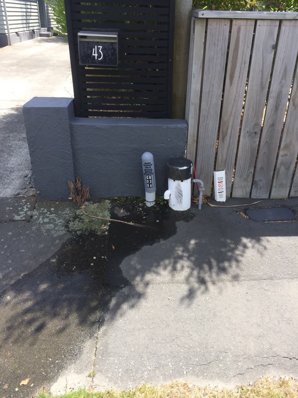 The photograph attached to this water leak report