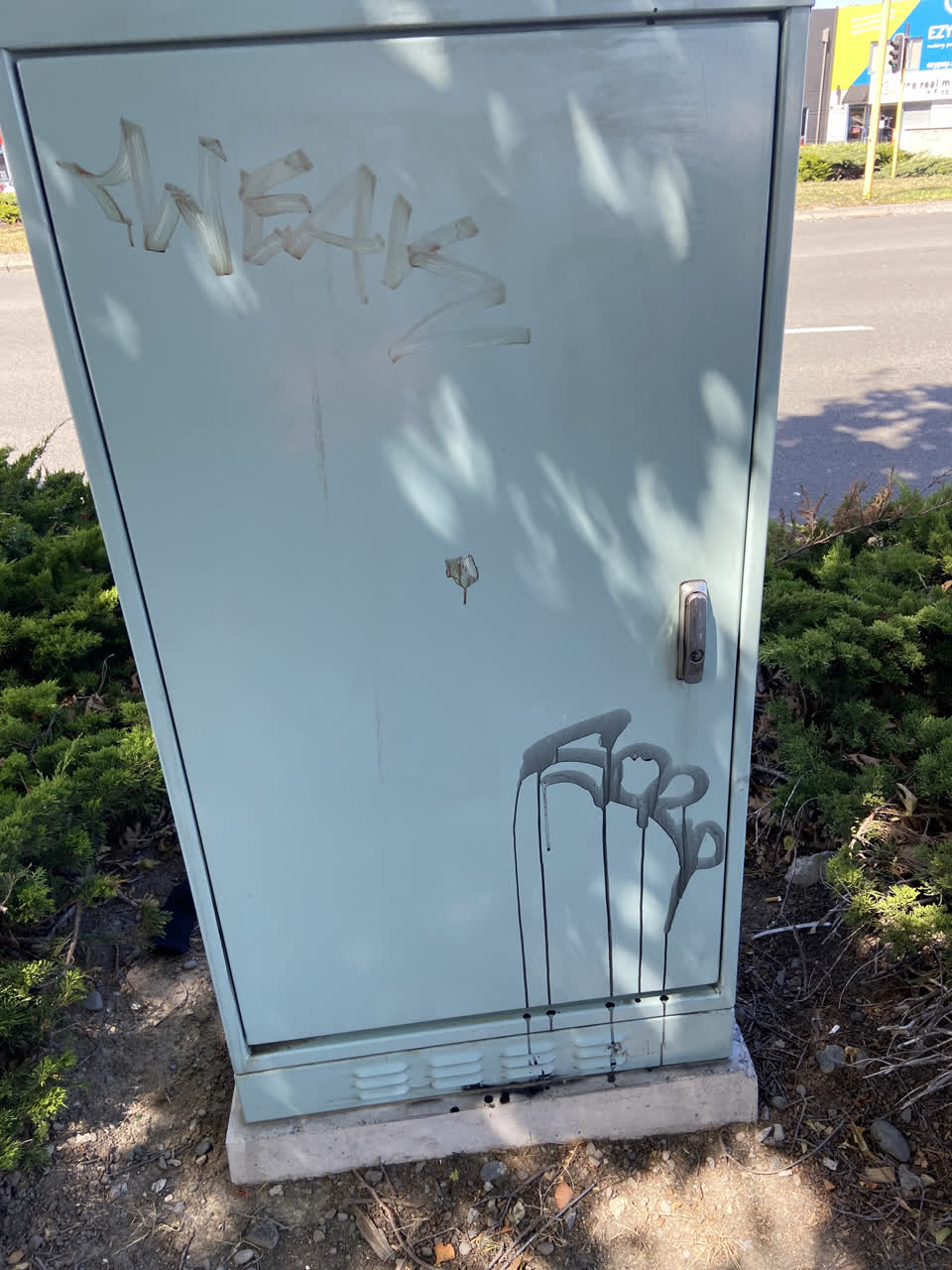 The photograph attached to this graffiti report