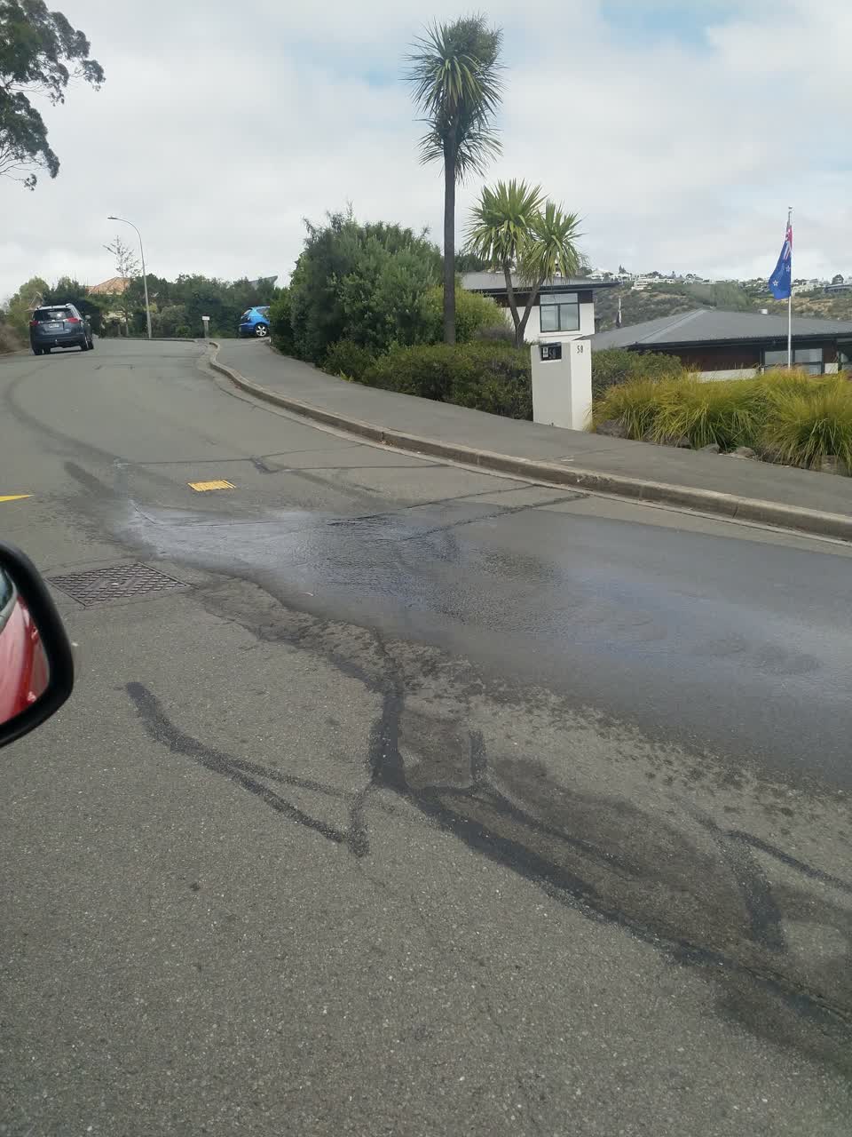 The photograph attached to this water leak report