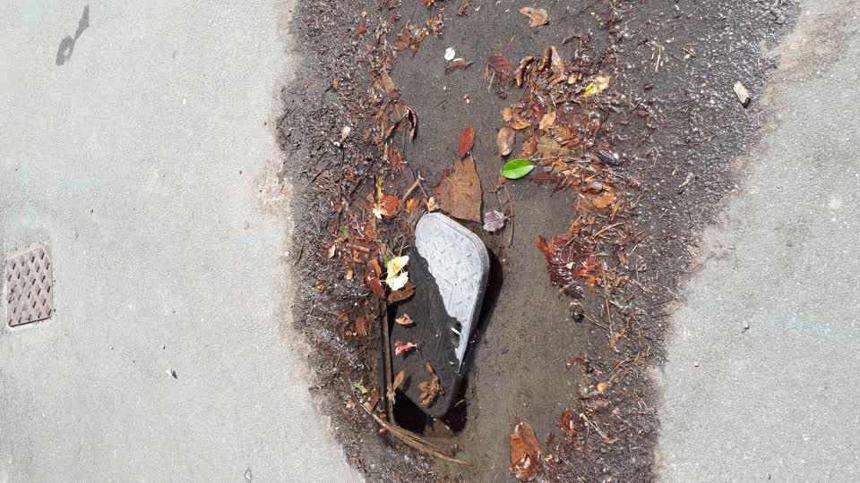The photograph attached to this water leak report