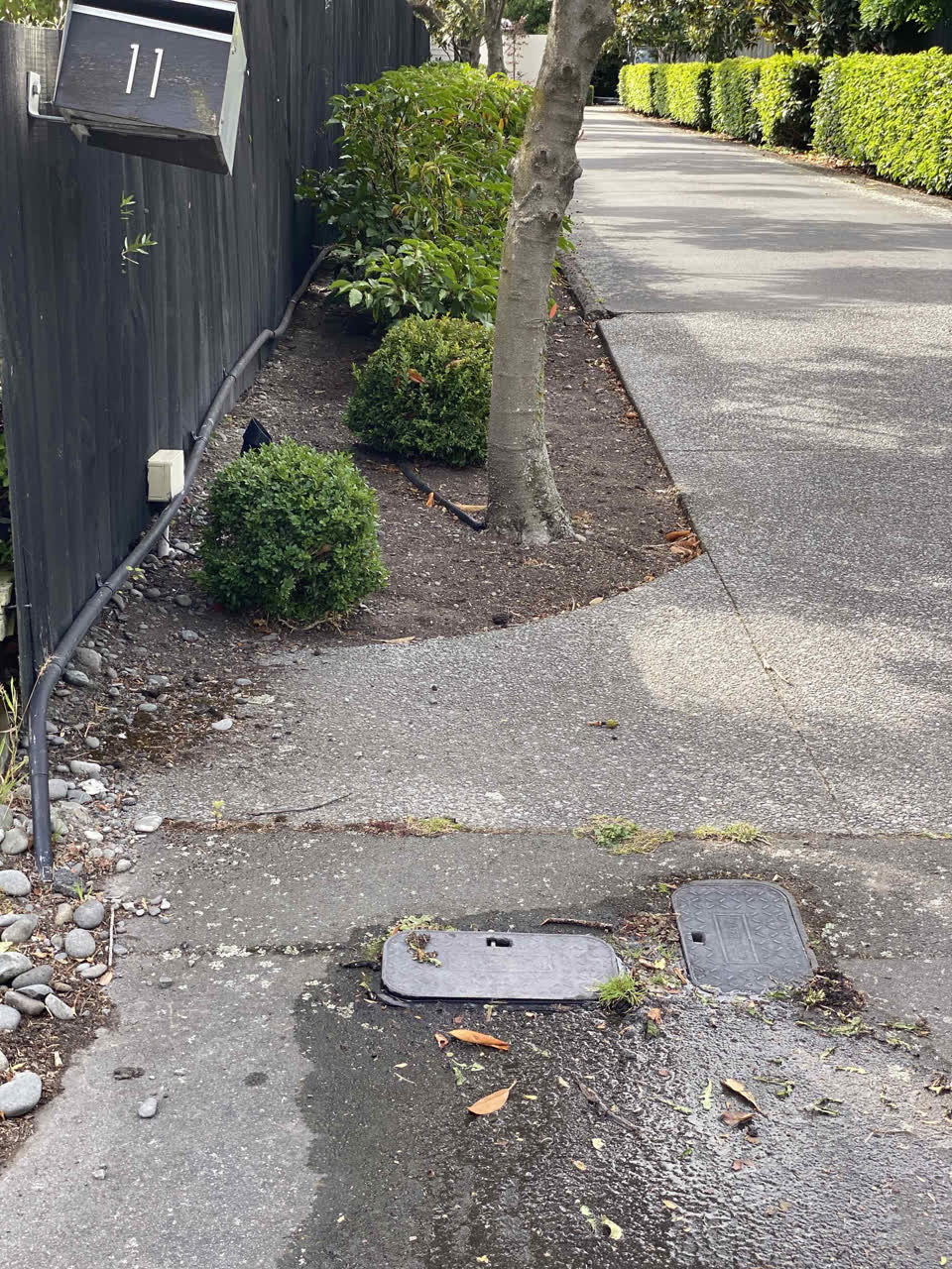 The photograph attached to this water leak report