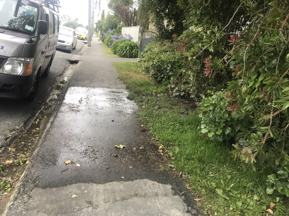 The photograph attached to this water leak report