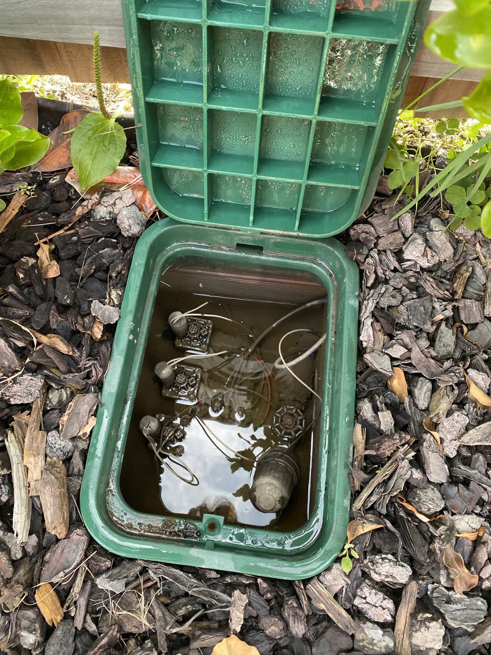 The photograph attached to this water leak report