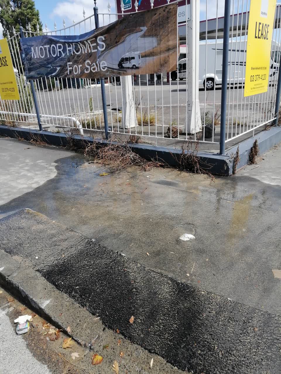 The photograph attached to this water leak report