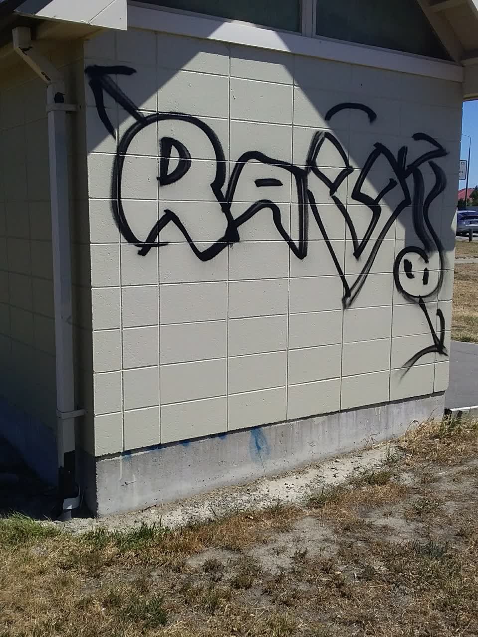 The photograph attached to this graffiti report