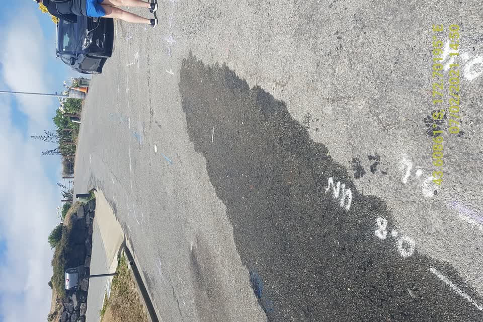 The photograph attached to this water leak report