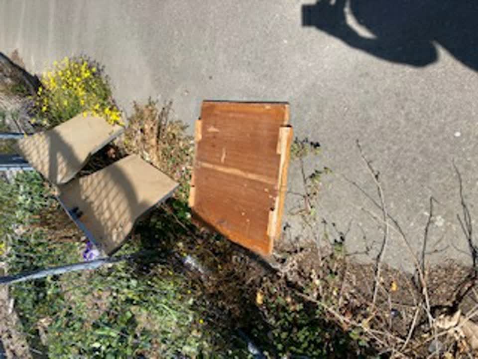 The photograph attached to this rubbish/recycling report