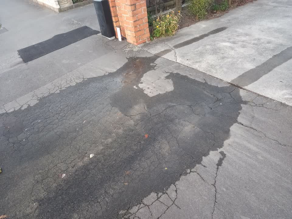 The photograph attached to this water leak report