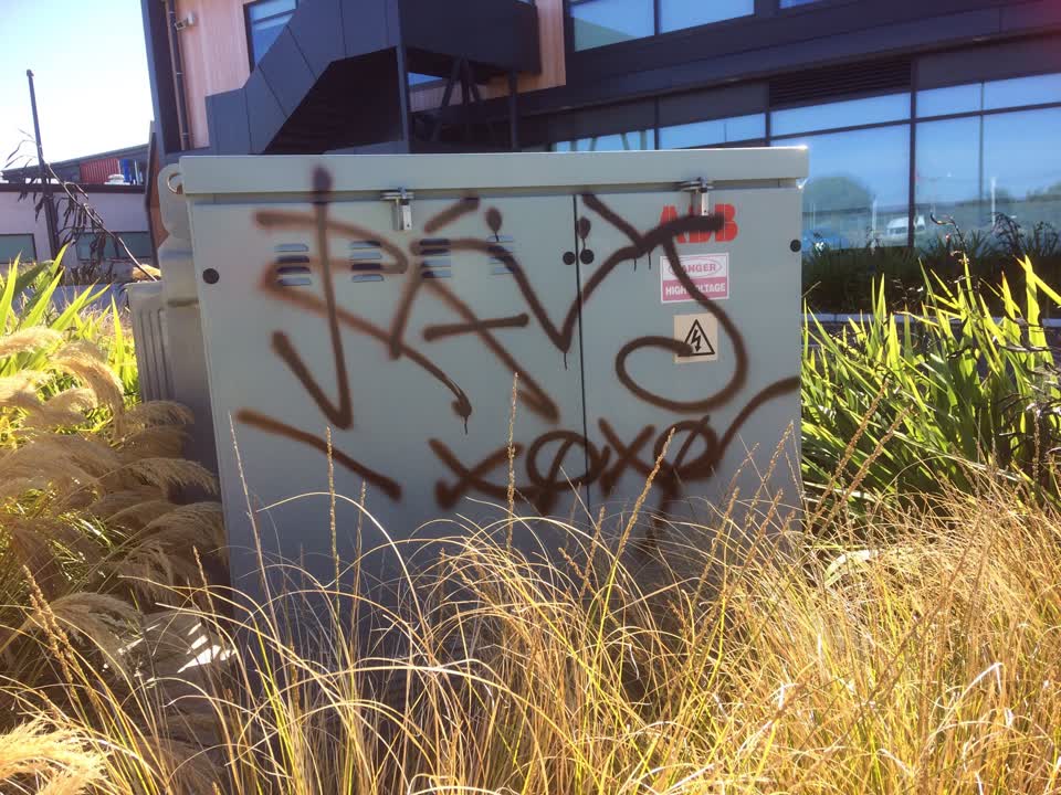 The photograph attached to this graffiti report