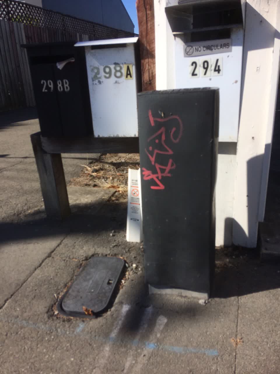 The photograph attached to this graffiti report