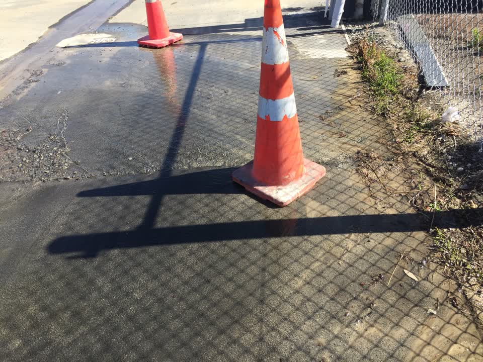 The photograph attached to this water leak report