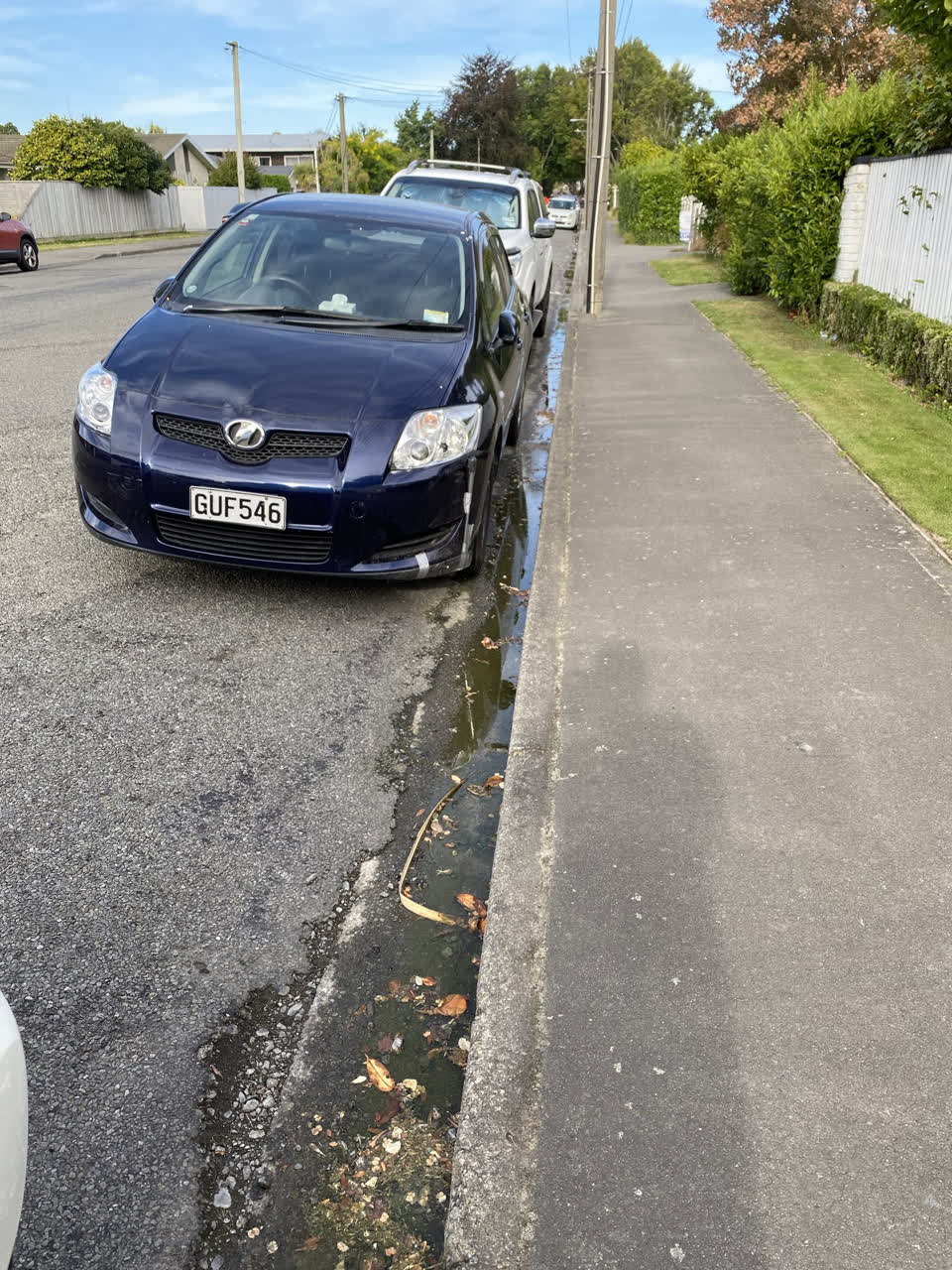 The photograph attached to this water leak report