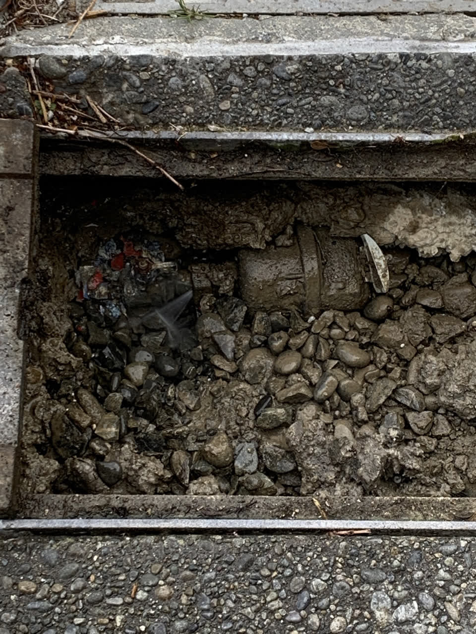 The photograph attached to this water leak report