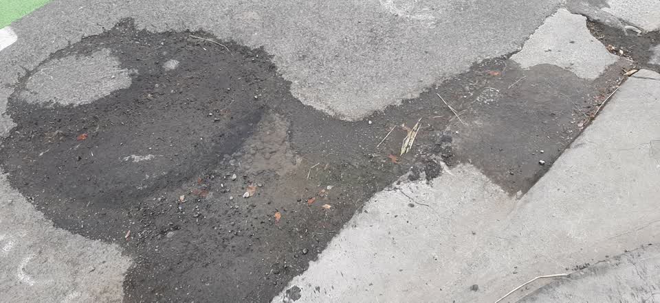 The photograph attached to this water leak report