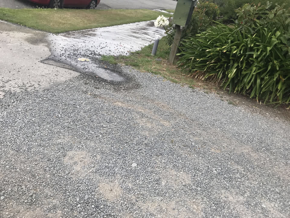 The photograph attached to this water leak report