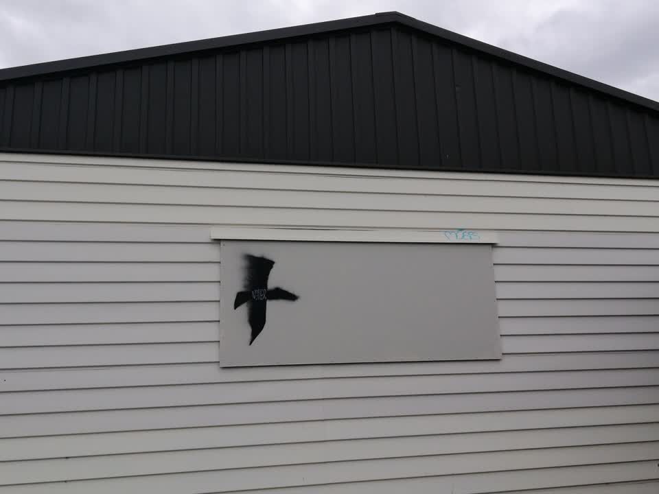 The photograph attached to this graffiti report