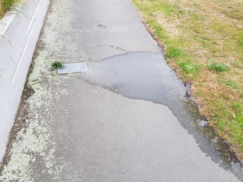 The photograph attached to this water leak report