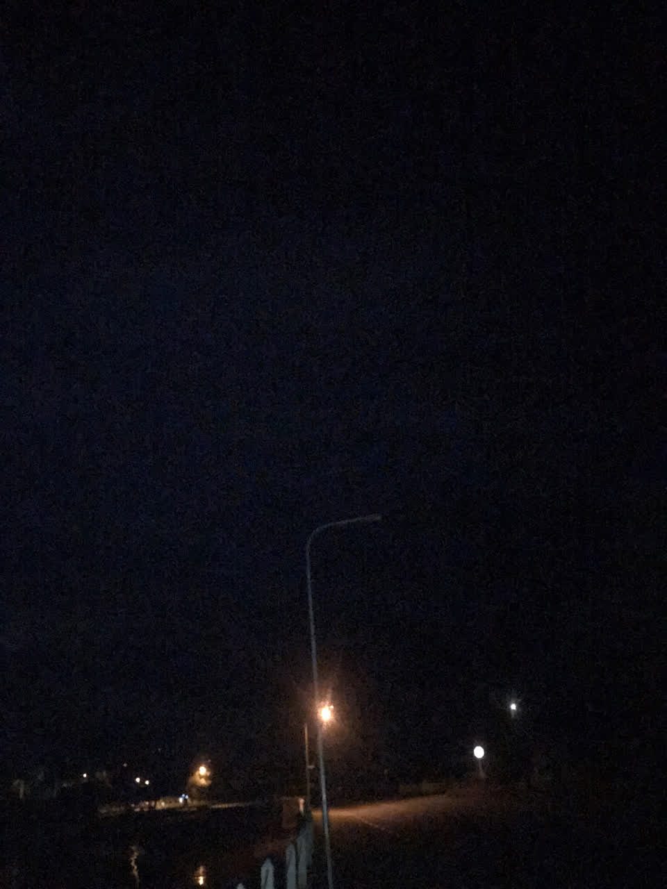 The photograph attached to this street light outage report